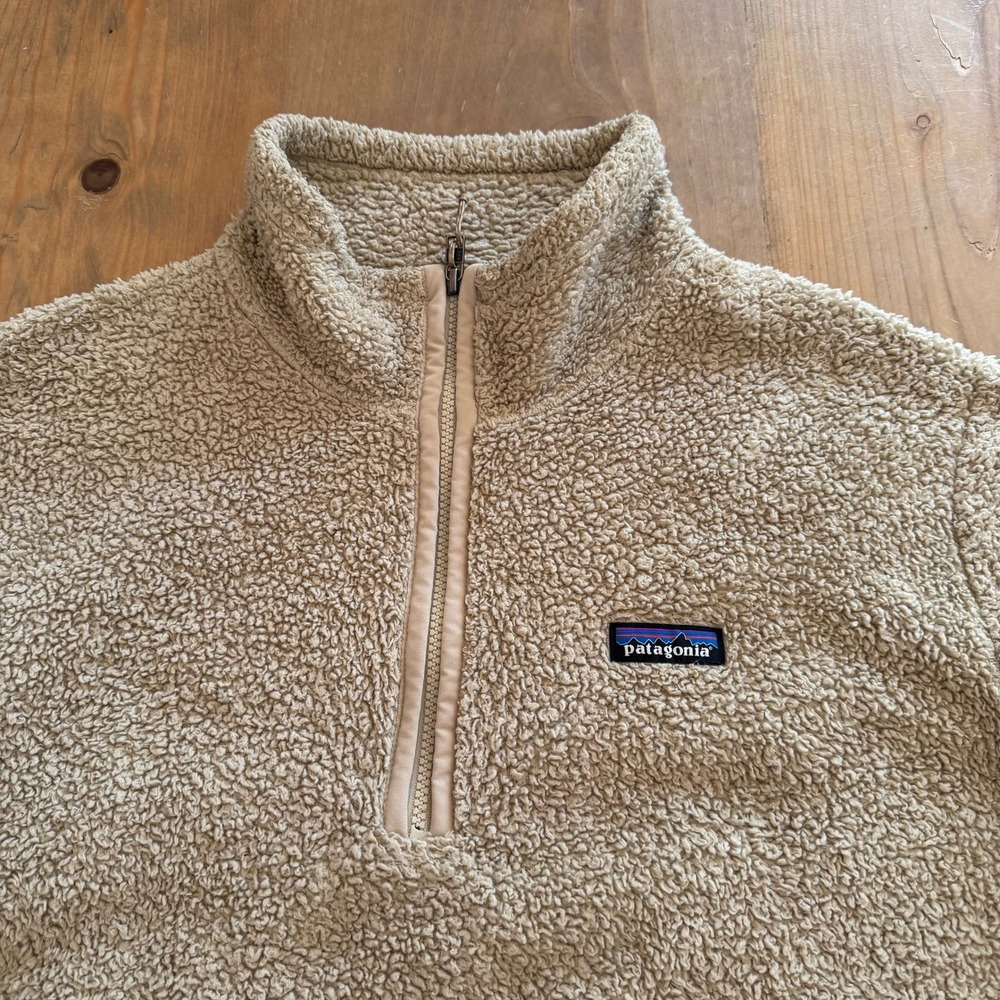 Patagonia Los Gatos 1/4 Zip Fleece Pullover Womens XL Taupe 25236 FA21 Sherpa - Picture 9 of 9